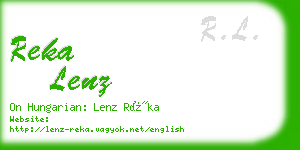 reka lenz business card